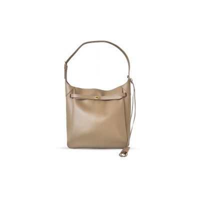 BALENCIAGA WOMEN'S BEL AIR HOBO BAG LARGE IN LATTE 8057582ABAV2000 (43.9*39.8*14.9cm)